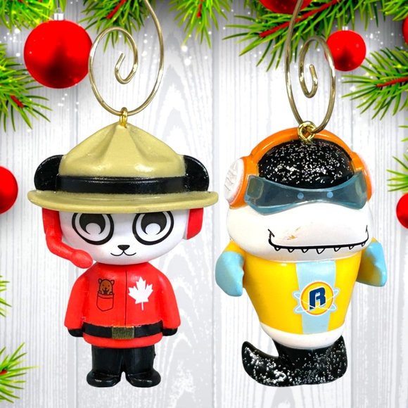 Lot of 2 Ryan's World 2" ONE OF A KIND Christmas Tree Ornaments - Picture 1 of 1